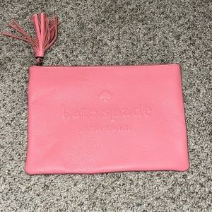 Pink Kate Spade Zipper Clutch